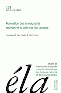Études de linguistique appliquée, no 161